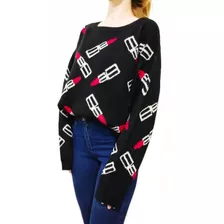 Sweater Oversized Mujer Hilo Importado Exclusivo 