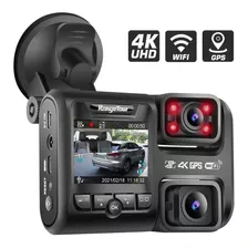 Câmera Dupla Veícular 4k Dvr D30h Wifi Gps Uber Dashcam Dash