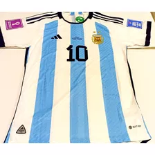 Camiseta Argentina Mundial Qatar 2022 Match Day Final Messi 