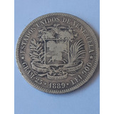 Monedas De Plata Ley 900. Fuertes 5 Bs Bolívares.