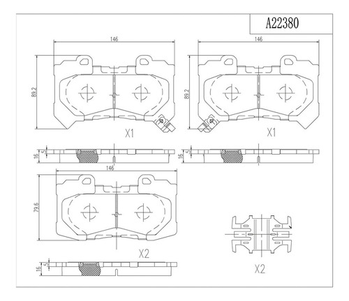 Balatas Delanteras Para Renault Meganeii 2005-2008 Foto 2