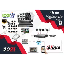Sistema De Seguridad Dahua 16 Cámaras Hd 1080p 2tb Con Audio