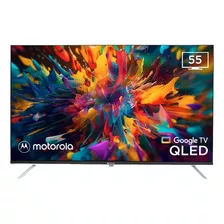 Smart Tv Motorola Google Tv 55 4k Qled Hdr + Comando De Voz