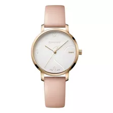 Relógio Suiço Feminino Wenger Metropolitan Donnissima Rosa Cor Do Bisel Dourado Cor Do Fundo Branco