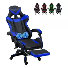 Silla Gamer Gaming Ergonómica Reclinable Color Azul