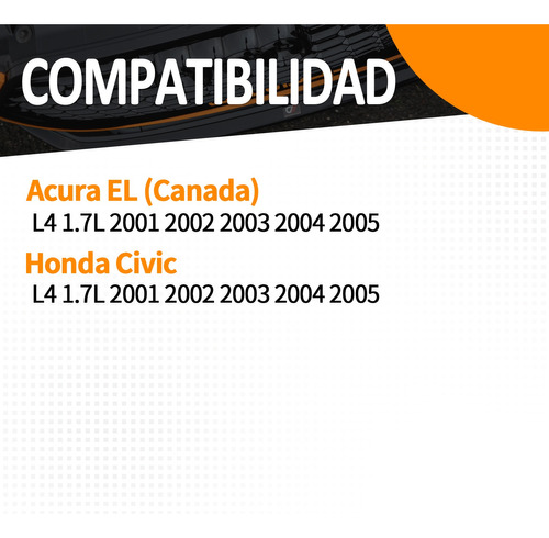 Radiador Agua Para Honda Civic Acura El 2001 2002 2003 2004 2005 1.7l L4 At Foto 2