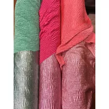 Satin Lame Menta, Fucsia O Salmón, Ancho 1,40m, Precio Por M