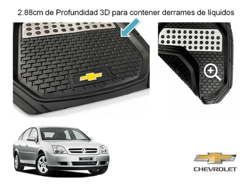 Tapetes 4pz Charola 3d Logo Chevrolet Vectra 2003 A 2005 Foto 5