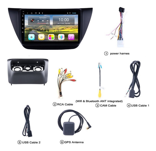 Autoestreo 2+32g Carplay Para Mitsubishi Lancer Ix 2006-10 Foto 7