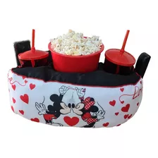 Almofada Com Bolso Porta Pipoca Balde Mickey Namorados 1