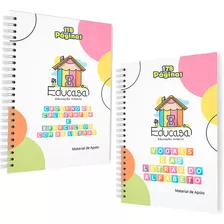 Kit 2 Cadernos De Atividades - Caligrafia + Vogais E As Letras Do Alfabeto - Capa Dura Premium