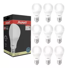 Kit 10 Lampada Led Bulbo 9w E27 Branco Neutro 4000k Avant