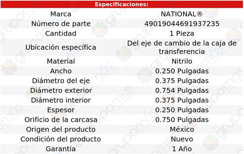 Retn Eje Caja Transferencia National Navajo 1991 A 1994 Foto 3