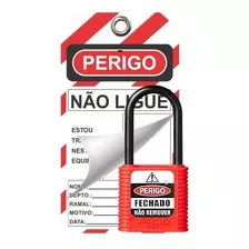 Kit Bloqueio Cadeado + Etiqueta Não Opere Tagout Nr10 Nr12