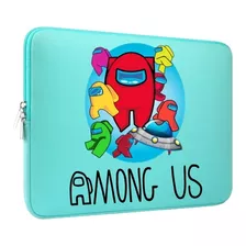 Sobre Estuche Verde Agua Para Notebook Laptop De Among Us