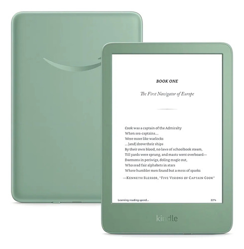 Imagen de Kindle Basic 2024 Amazon 11va Generacion 16gb Pantalla 6 Color Verde Claro
