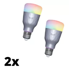 Kit 2 Lâmpada Yeelight Smart Led Colorida Compatível Alexa