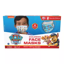Mascarilla Facial Infantil De Un Solo Uso Paw Patrol, 14 Uni