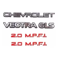 Kit Emblema Vectra Chevrolet Gls 2.0 Mpfi Antigo 5 Pçs