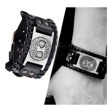 Pulseira Viking Ragnar Bracelete Masculino Trançado Rock 