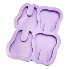 Molde De Silicone Para Resina Paleta Dentes - 4x5,3cm