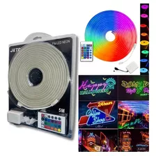 Fita Neon 5 Metros Rgb Neon Jikatec Decoração 12v +controle