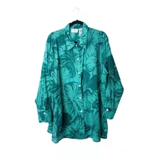 Blusa Estampado Tropical Liz Claiborne Talla 2x