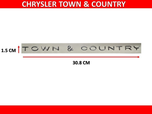 Emblema Para Cajuela Chrysler Town \u0026 Country Foto 2