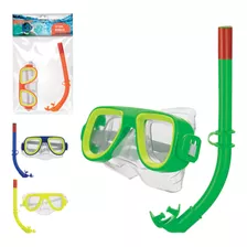 Kit De Mergulho Snorkel P/ Crianças Máscara Alta Resistência