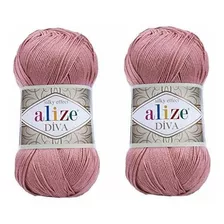 Alize Diva Efecto Sedoso 100% Microfibra Hilo Acrilico Hilo 