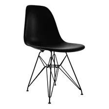  Cadeiras Charles Eames De Ferro Preta