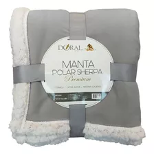 Manta Sherpa Polar Premium 127x152cms Gris - Shopyclick