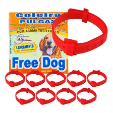 10 Coleira Anti Pulgas Free Dog Cães Adultos - Envio Rápido