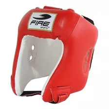 Careta De Box Fire Sports Oficial Olimpico Piel Rojo