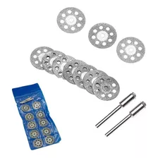 Kit 10 Discos 22 Mm Diamantados Corte Micro Retífica Dremel 