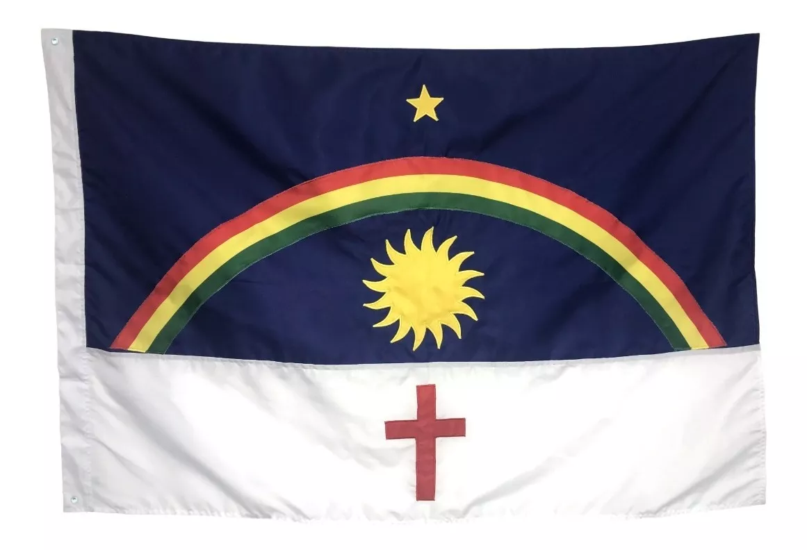 Bandeira De Pernambuco Oficial 2 Panos (1,28 X 0,90) 