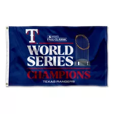 Bandera De Los Texas Rangers World 2023 Champions 3x5
