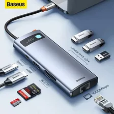 Hub Usb C 8 En 1 Tipo-c A Hdmi, Usb3.0, Pd, Rj45, Sd Baseus