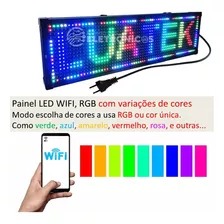 Painel Letreiro Iluminação Colorida Led Wifi Flash Animação 110v/220v