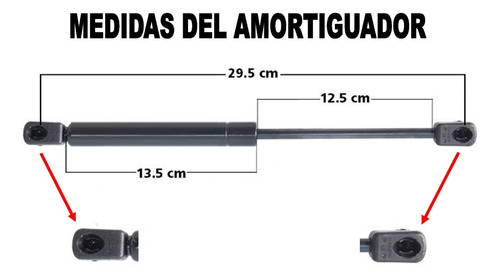 95-00 Mercury Mystique Amortiguador Para Cajuela 1 Pieza Foto 2