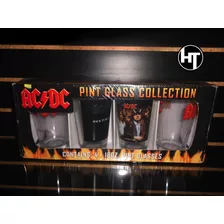 Rock, Ac/dc, Acdc, Vasos De Vidrio, 16 Onz, Nuevos Sellados