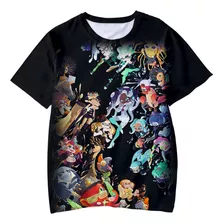 Camiseta Infantil Splatoon 3 Tennis Anime Com Estampa 3d