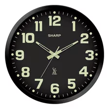 Sharp Reloj De Pared Analógico Atómico Que Brilla En La O...