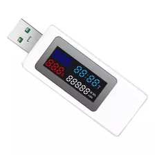 Multifuncional Usb Voltage Tester Display Lcd Monitor Branco