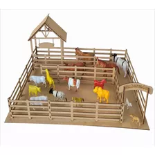 Fazenda Cerca Cerquinha Mdf Brinquedo P/ Animais De Borracha