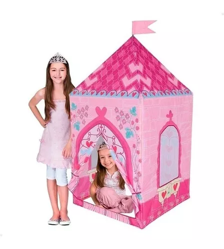 Barraca Cabana Toca Infantil Castelo Da Princesa Love Dm Toy Cor Rosa