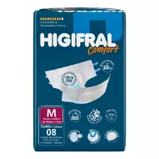 Fralda Geriátrica Média Com 08 Unidades - Higifral Confort