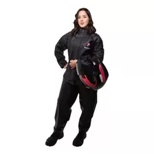 Capa De Chuva Pvc Feminina Impermeável Moto Pioneira Combate