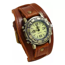 Relógio Bracelete Masculino Pulseira Larga Estilo Vintage