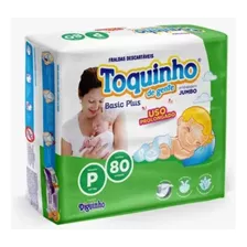 Fralda Toquinho De Gente Basic Plus Tamanho P Com 80 Unid.